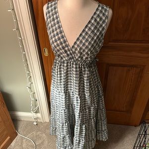 Max Studio gingham maxi dress (small)